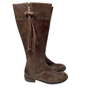 Anthropologie Schuler & Sons Brass Tracks Leather Boots